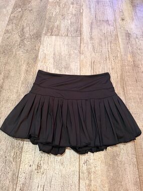 Goldhinge Black Pleated Tennis Skirt